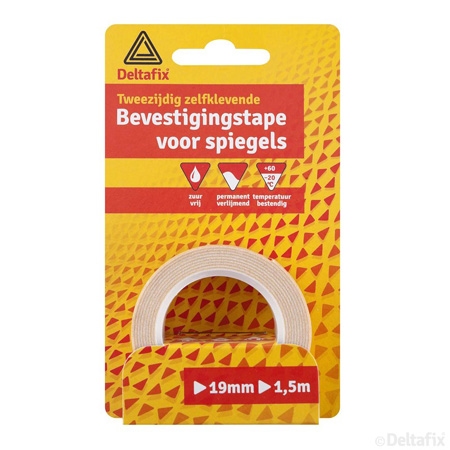 Deltafix, BEV. TAPE VOOR SPIEGELS WIT.